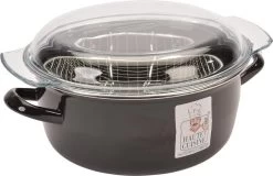 Haute Cuisine Frituurpan - Glazen Deksel & Korf - Ø 26cm - Emaille