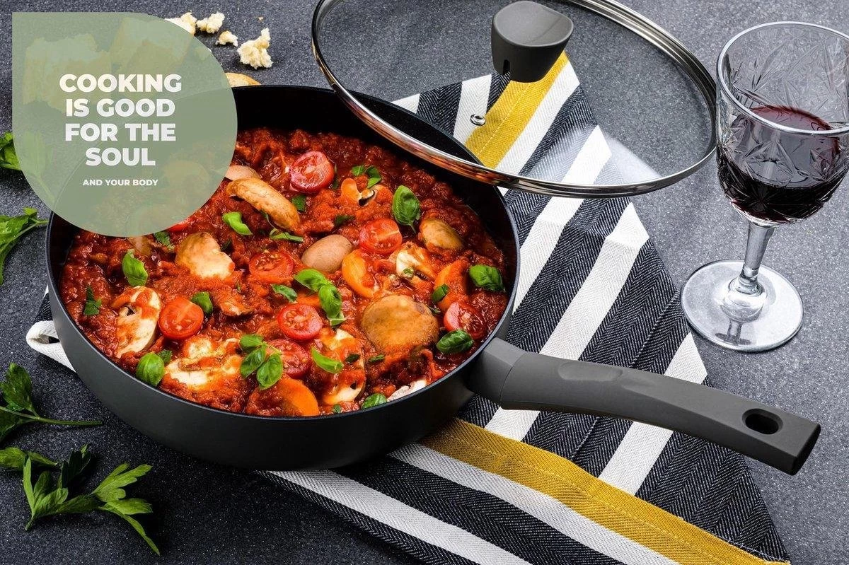 ISENVI Avon Keramische Hapjespan 30 CM - Ergo Greep 4 ISENVI Avon Keramische Hapjespan 30 CM - Ergo Greep - Afbeelding 4