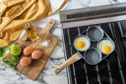 Magnani - Eierpan - 4 Bakplaten Van ⌀ 8 Cm - Voor Gas- En Elektrische Kookplaten - Aluminium - Houten Handvat - 38 X 18.7 X 2 Cm -Kookpannen Verkoopwinkel 1200x799 9