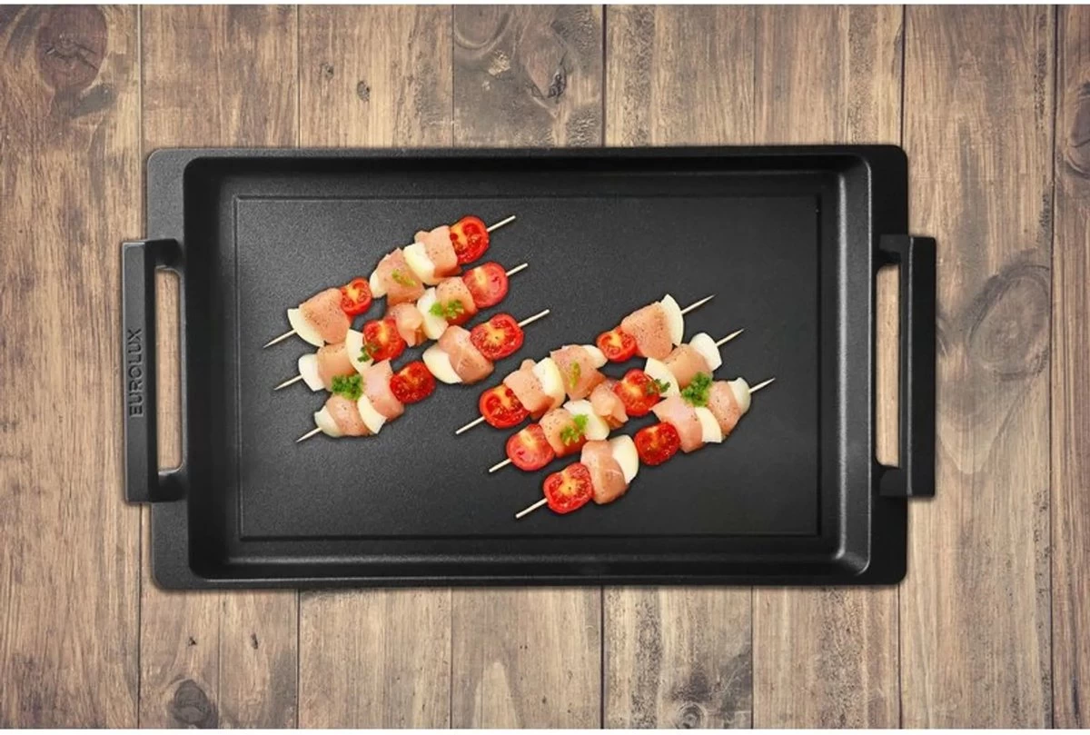 Eurolux Teppanyaki Plaat Met Grepen - 41 X 24 X 2.5 Cm - Zwart - Aluminium - Geschikt Voor Alle Warmtebronnen 4 Eurolux Teppanyaki Plaat Met Grepen - 41 X 24 X 2.5 Cm - Zwart - Aluminium - Geschikt Voor Alle Warmtebronnen - Afbeelding 4