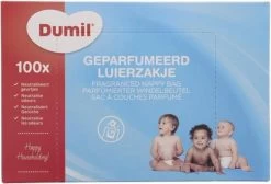 Dumil Geparfumeerd Luierzakjes - 100 Stuks - Hygiënisch - Baby - Gemakkelijk In Gebruik