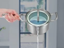 BK Q-linair Master Glas Pannenset - 5-delig - Glazen Deksel - Veilig Afgietsysteem - Inductie -Kookpannen Verkoopwinkel 1200x897