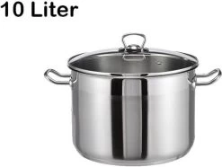 Haushalt Soeppan Met Glazen Deksel - 10 Liter- RVS -Kookpannen Verkoopwinkel 1200x905 6