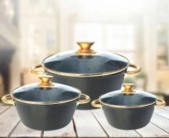 Cheffinger Luxe Braadpannen Set - Rose Gold Line - 6 Delig - Inclusief Deksel - Inductie - 20, 24 & 28CM -Kookpannen Verkoopwinkel 1200x982