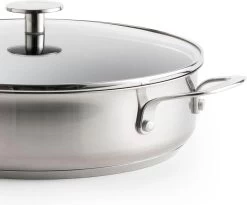 KitchenAid Stainless Steel Hapjespan Met Glazen Deksel ø28cm - RVS - Inductie - Anti-aanbak -Kookpannen Verkoopwinkel 1200x995 2
