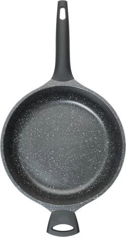 Sola Hapjespan Fair Cooking - Ø 28 Cm - Zwart/wit - Aluminium - Antiaanbaklaag -Kookpannen Verkoopwinkel 638x1200