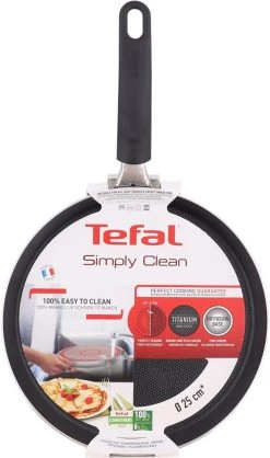 Tefal Simply Clean Pannenkoekenpan - Crêpe Pan Non-stick Coating - Pancake Pan - Titanium - Ø25 Cm - Zwart 9 Tefal Simply Clean Pannenkoekenpan - Crêpe Pan Non-stick Coating - Pancake Pan - Titanium - Ø25 Cm - Zwart -Kookpannen Verkoopwinkel 709x1200