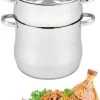 Royal Swiss - Couscous Pan - Couscous Maker - Stoompan RVS - 8 Liter