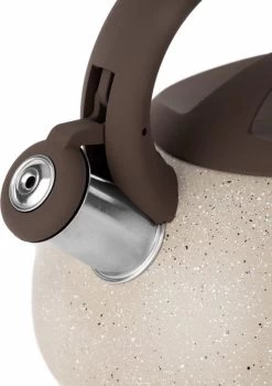 Florina Lava Fluitketel RVS Met Steen Coating 2,5L Voor Alle Warmtebronnen - Waterketel - Waterkoker - Cool Touch Handvat - Bruin / Beige -Kookpannen Verkoopwinkel 848x1200 4